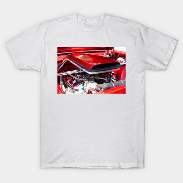 Candy Apple Red Horsepower - Ford Racing Engine T-Shirt by Scubagirlamy